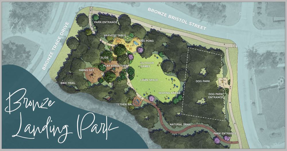 Get ready for the Bronze Landing Park in Woodforest's master planned community.