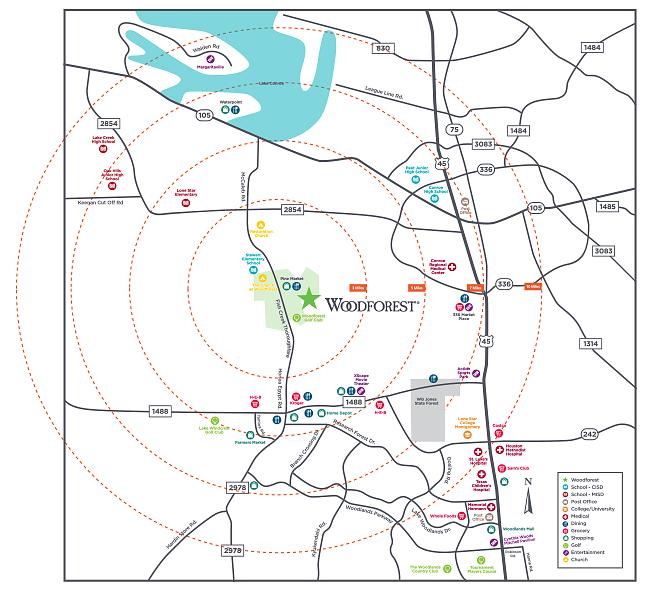 Woodforest Nearby Attractions