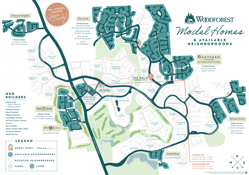 Download the most updated trail map to explore the trails in Woodforest subdivision.