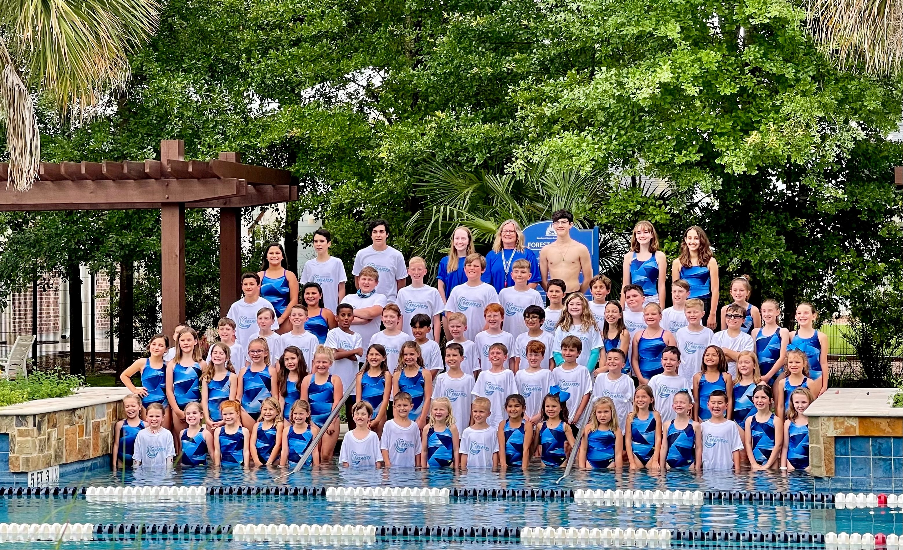 The Woodforest community swim is one of many ongoing resident activities.