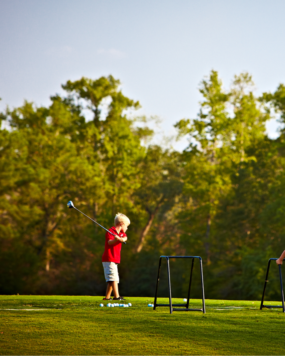 Golfer at Woodforest Golf Club in Montgomery County, a 27-hole championship course.